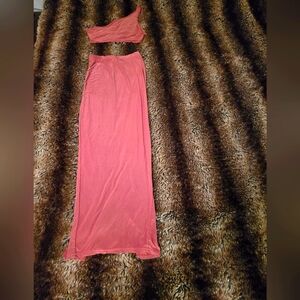 One-Shoulder Two-Piece Set